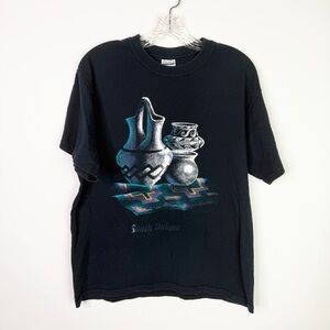 Vintage Y2K Pottery T Shirt Medium Native American Southwestern Art Tee
